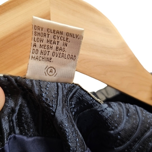 Èlana By Tanner Silk Blend 3D Knit V-Neck Blazer Navy Plus Size 16 Lined Pintuck - Picture 8 of 8